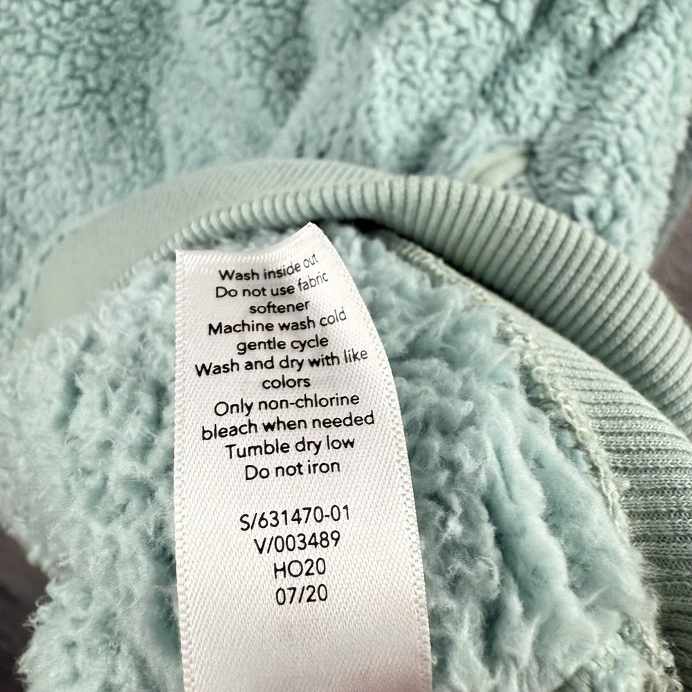 Athleta Girl Sweatshirt Lot Girls XXL 16 Sherpa Fleece Mint Green Black Athletic
